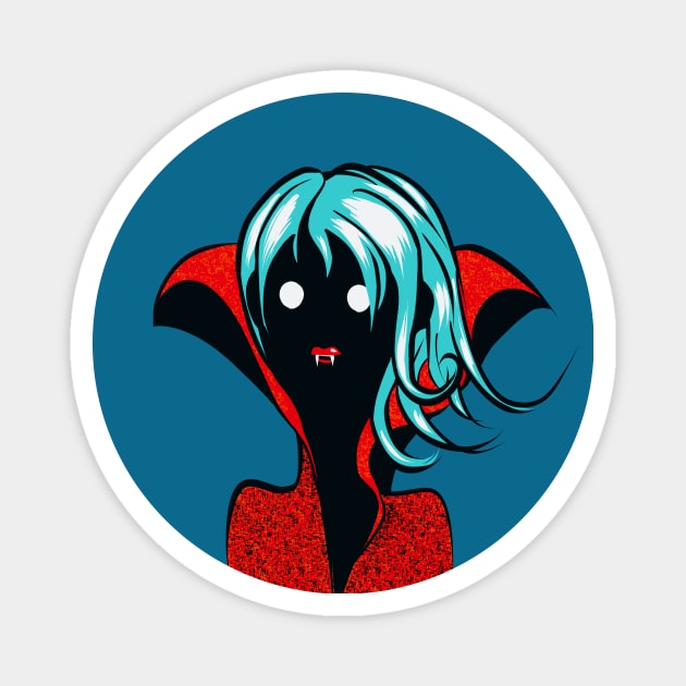 Funny Vampire Girl Character Magnet by Boriana Giormova